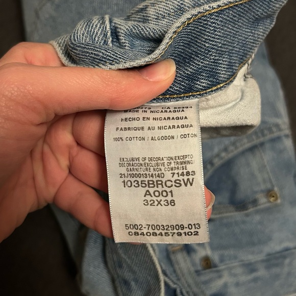 Wrangler Light Blue Men's Straight Jeans - Picture 3 of 4